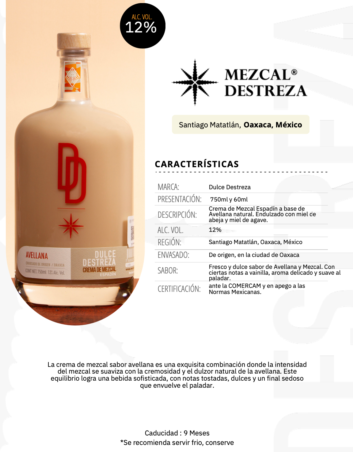 Mezcal Destreza - Avellana