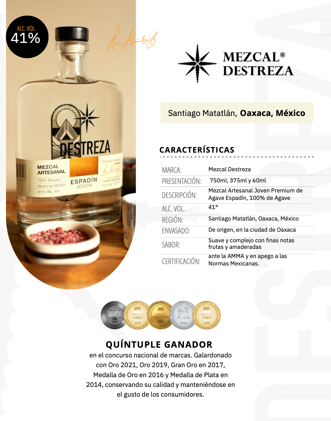 Mezcal Destreza - Espadín Joven