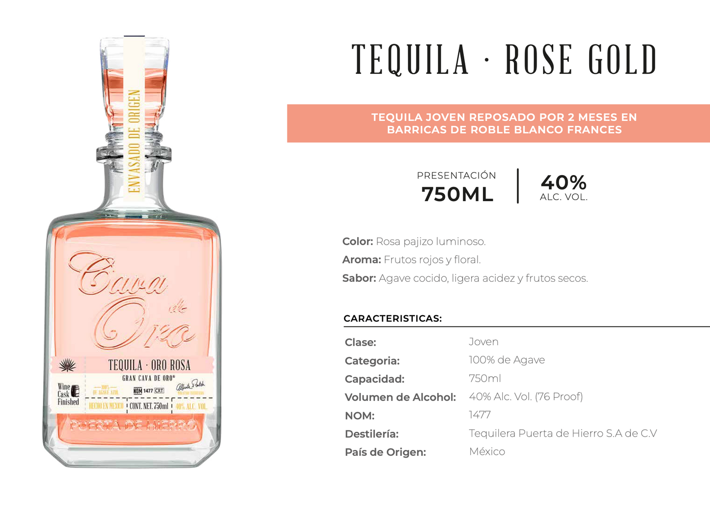 Tequila Rose Gold - Cava de Oro