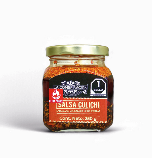 Salsa Macha Extra Picante con Ajonjolí y Semillas - La Conspiración
