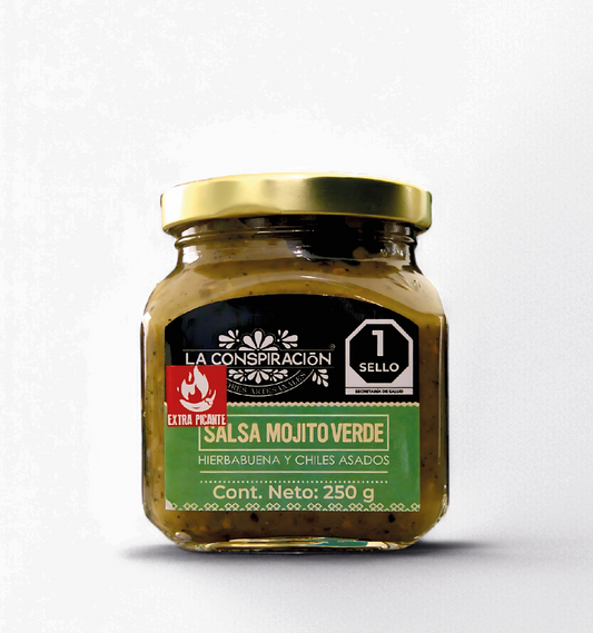 Salsa de Hierbabuena y Chiles Asados Extra Picante - La Conspiración