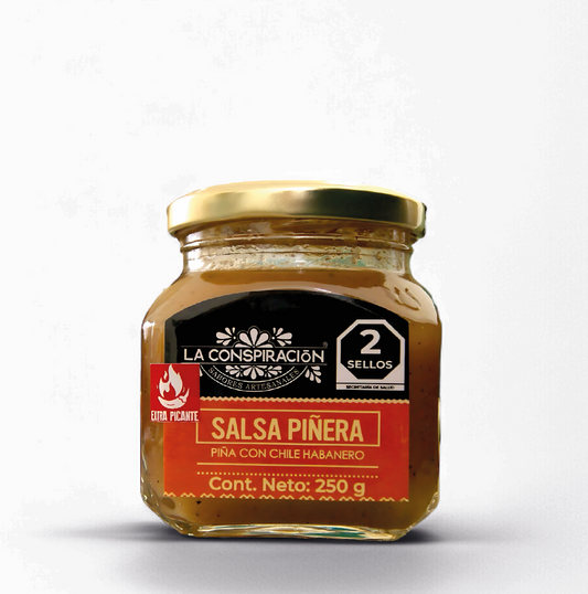 Salsa de Piña con Chile Habanera Extra Picante - La Conspiración